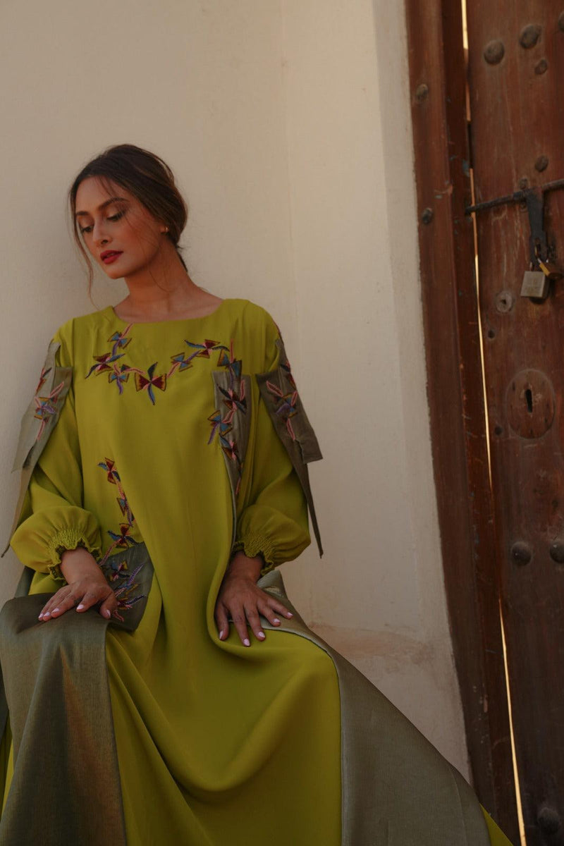 دراعة فخمة كريب وجازار - tahaniboutique