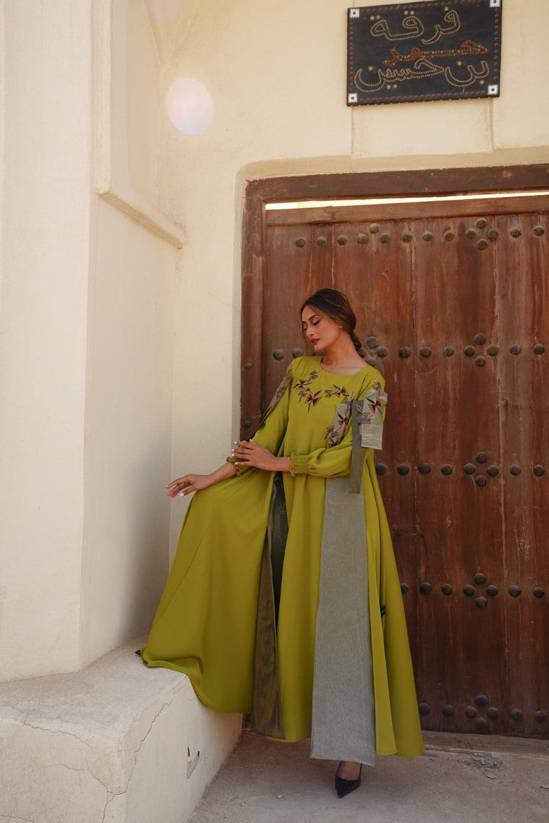دراعة فخمة كريب وجازار - tahaniboutique