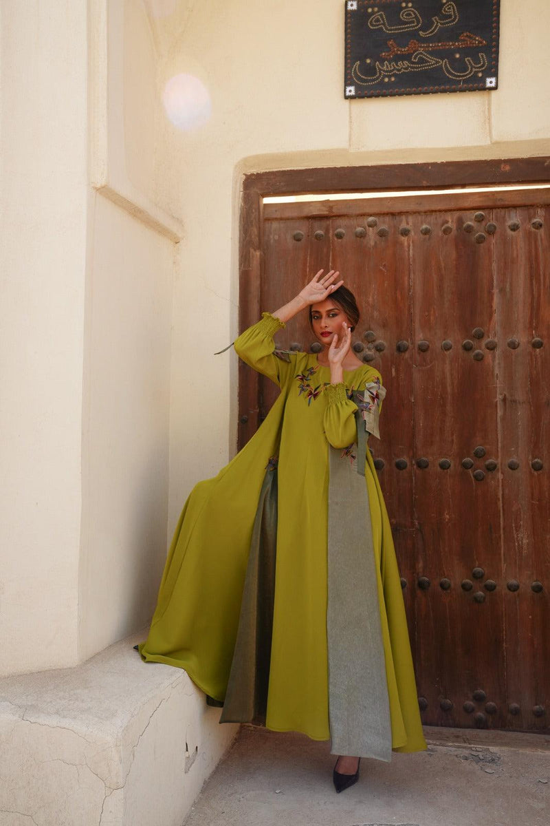 دراعة فخمة كريب وجازار - tahaniboutique