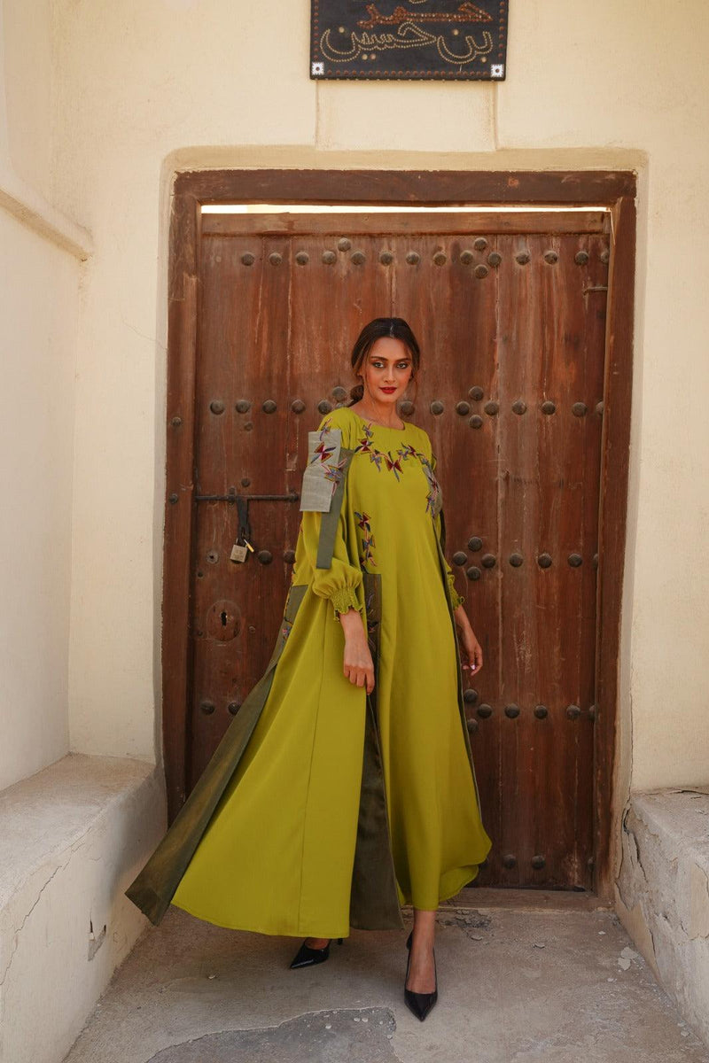 دراعة فخمة كريب وجازار - tahaniboutique