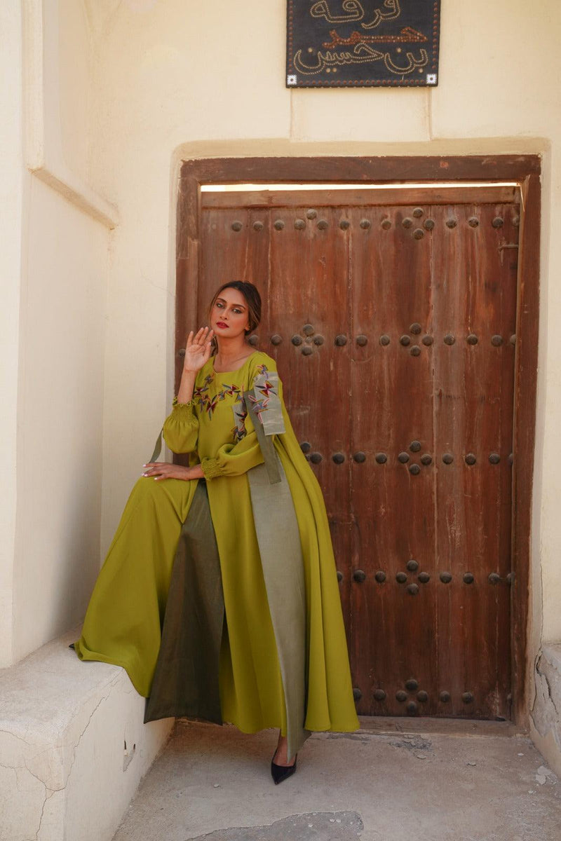 دراعة فخمة كريب وجازار - tahaniboutique