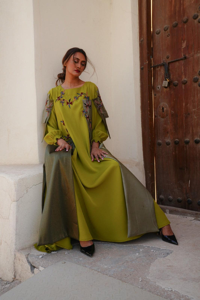 دراعة فخمة كريب وجازار - tahaniboutique