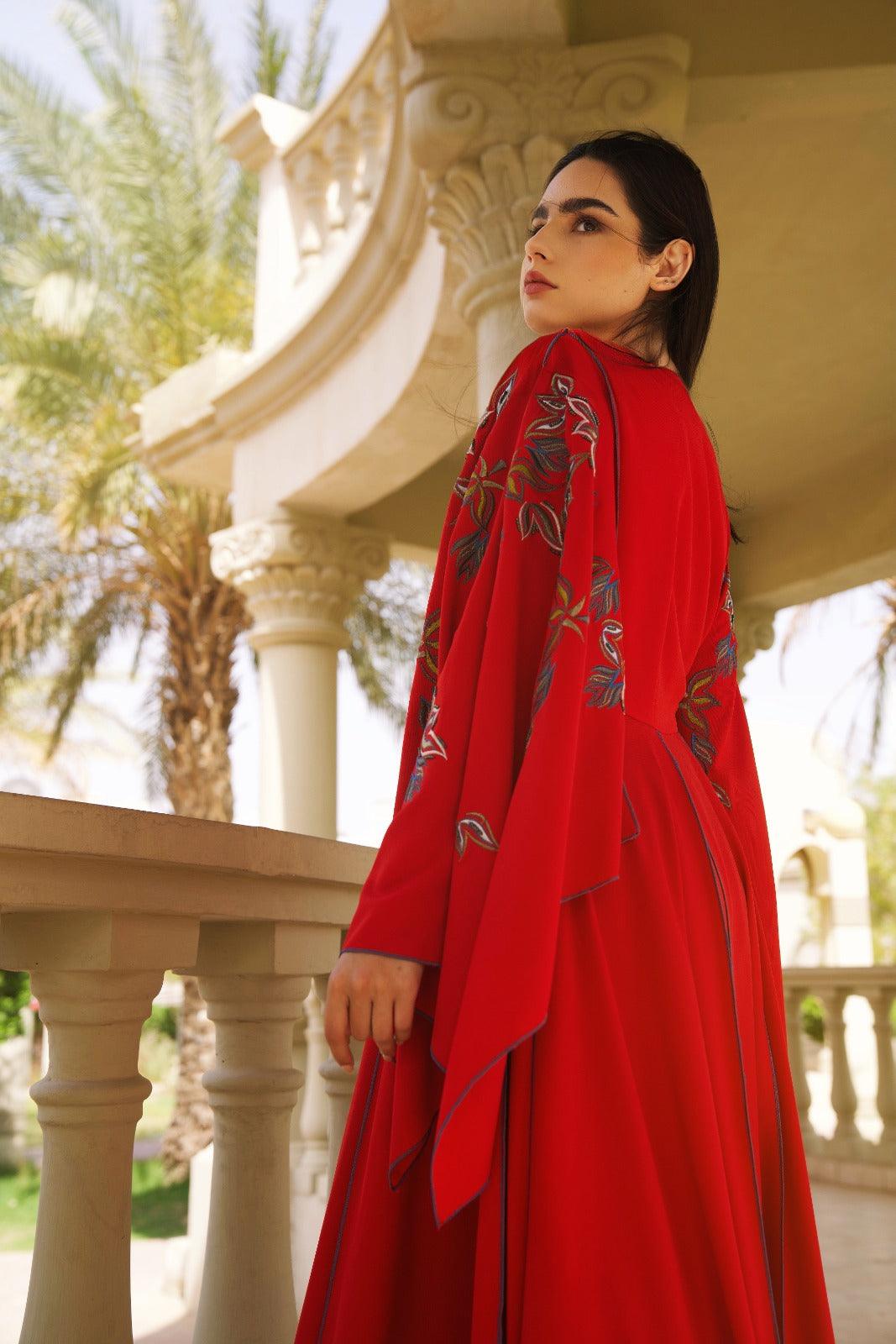فستان سهرة أحمر للمناسبات - tahaniboutique