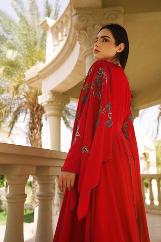 فستان سهرة أحمر للمناسبات - tahaniboutique