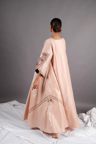دراعة فخمة ملونة - تطريز ماكينة على قماش شانتون - tahaniboutique