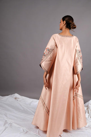 دراعة فخمة ملونة - تطريز ماكينة على قماش شانتون - tahaniboutique