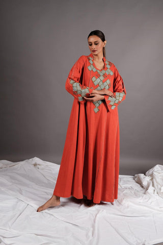 دراعة فخمة مشغولة يدويا - tahaniboutique